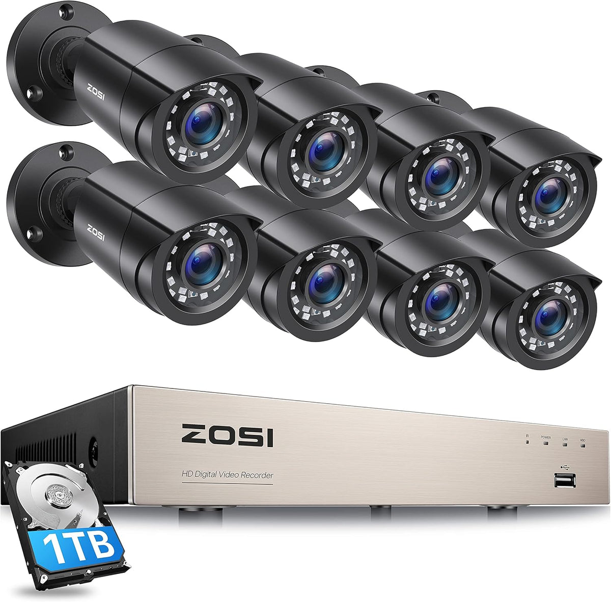 4 Pack 1080P Outdoor Indoor Security Cameras I8588