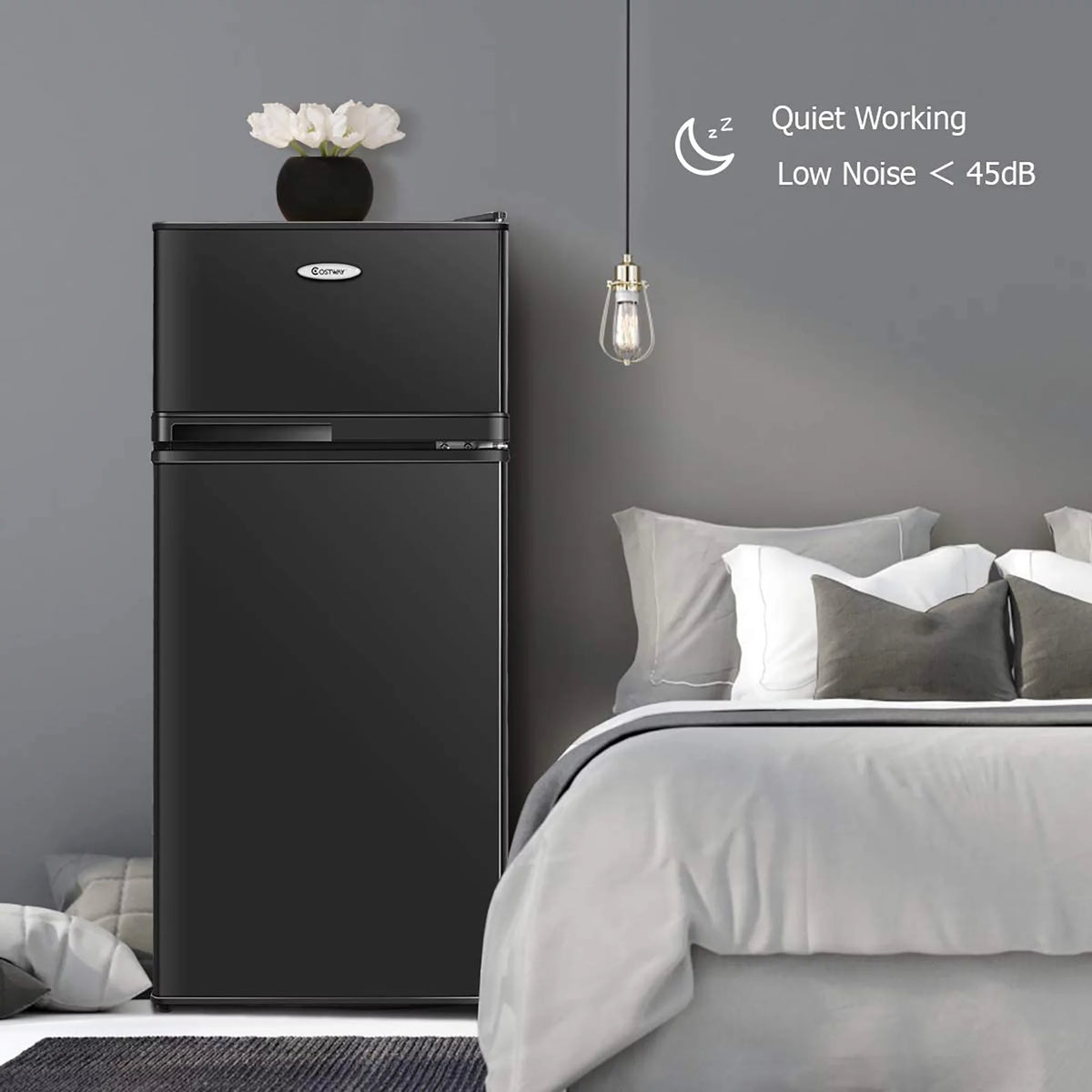 2 Doors 3.4 cu ft. Compact Mini Refrigerator Freezer D184