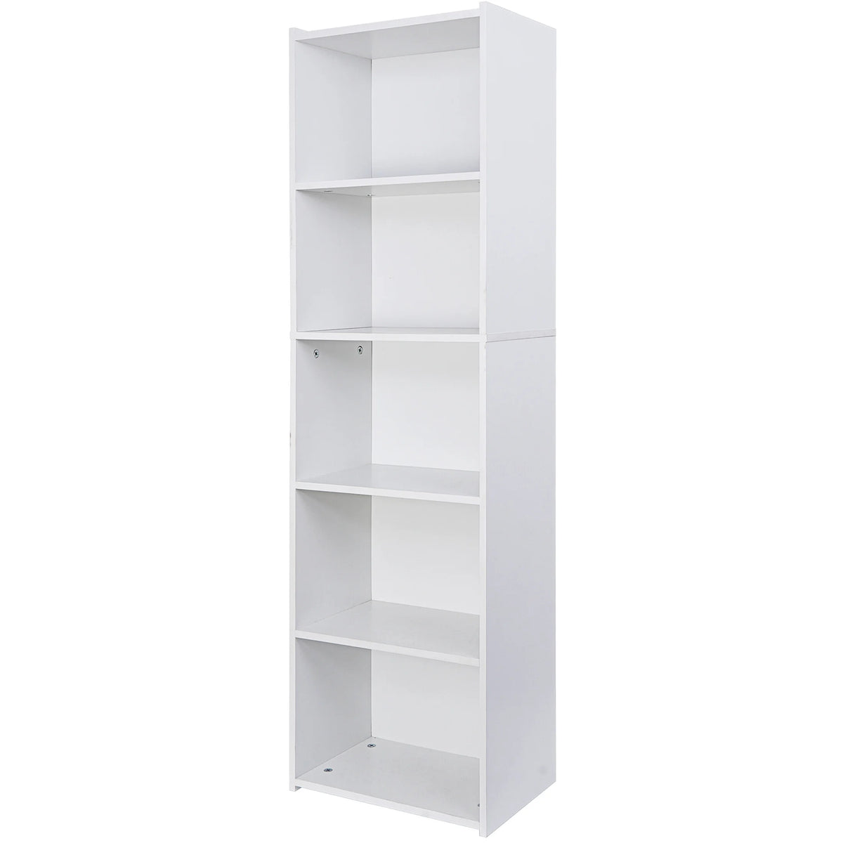 5-Tier Narrow Freestanding Bookcase with Adjustable Shelves O79291