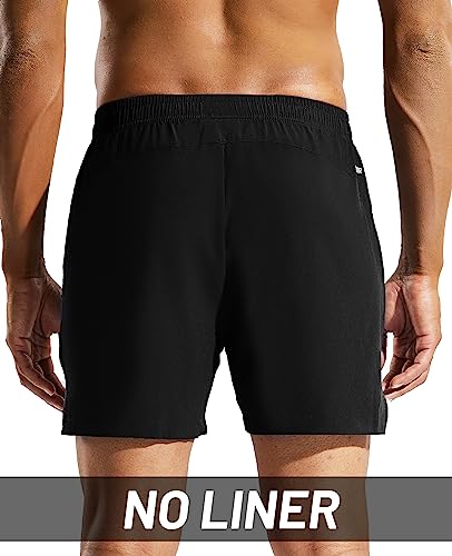 Men's 5 Inch Running Athletic Shorts with Pockets Quick Dry Lightweight Elastic Waist V75407