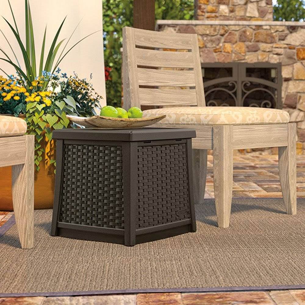 Resin Patio Storage End Table H79984