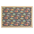 Multicolor Printed Fabric Poster with Frame D1990