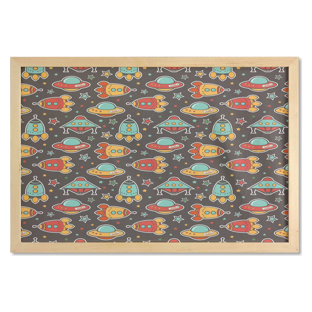 Multicolor Printed Fabric Poster with Frame D1990