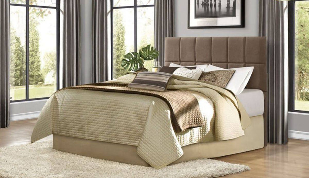 Brown Fabric Queen/Full Headboard N237309