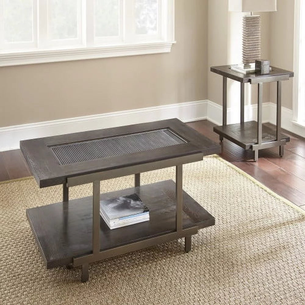 Rustic Industrial Cocktail Table with Wood Tabletop and Iron Frame I318513