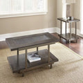 Rustic Industrial Cocktail Table with Wood Tabletop and Iron Frame I318513