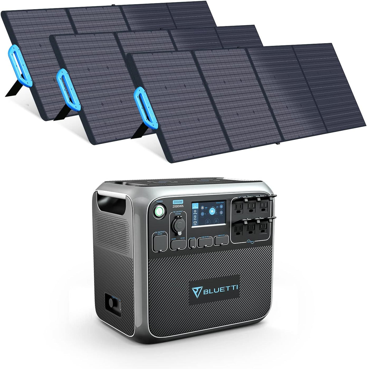 2000Wh LiFePO4 Portable Power Station with 6 2000W AC Outlets C26143
