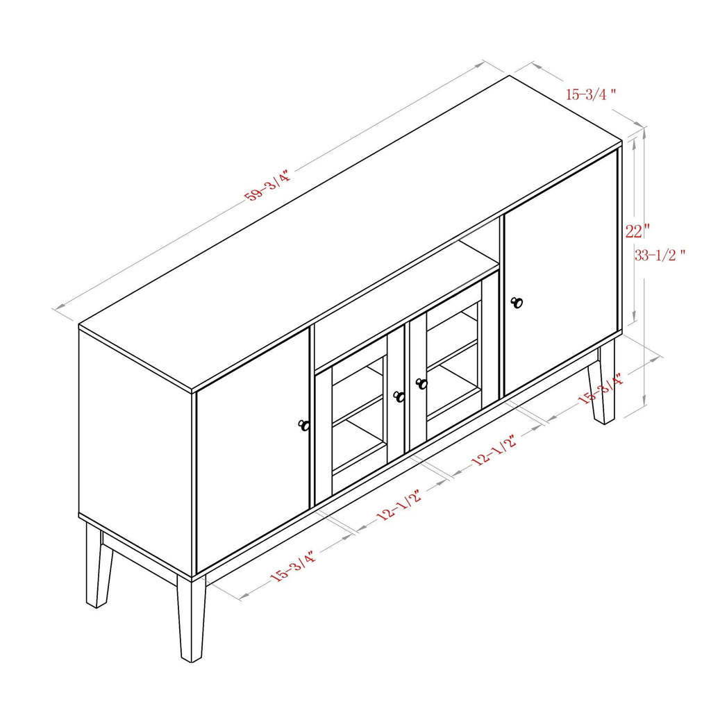 Solid Wood Sideboard Cabinet Z13860