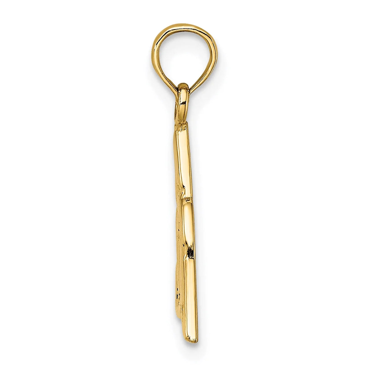 14K Yellow Gold Celtic Trinity Knot Pendant Charm with Rope Chain Necklace 18'' O84795