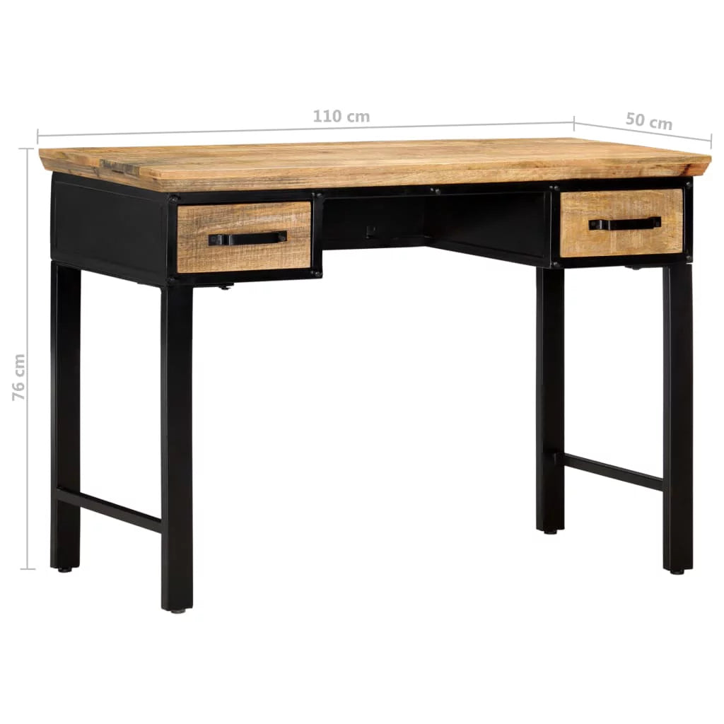 Mango Wood Writing Desk with 2 Storage Drawers S142753
