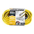 100 ft. 12/3 Gauge Multiple Outlet Extension Cord with Indicator Light, Yellow, Black Q7389