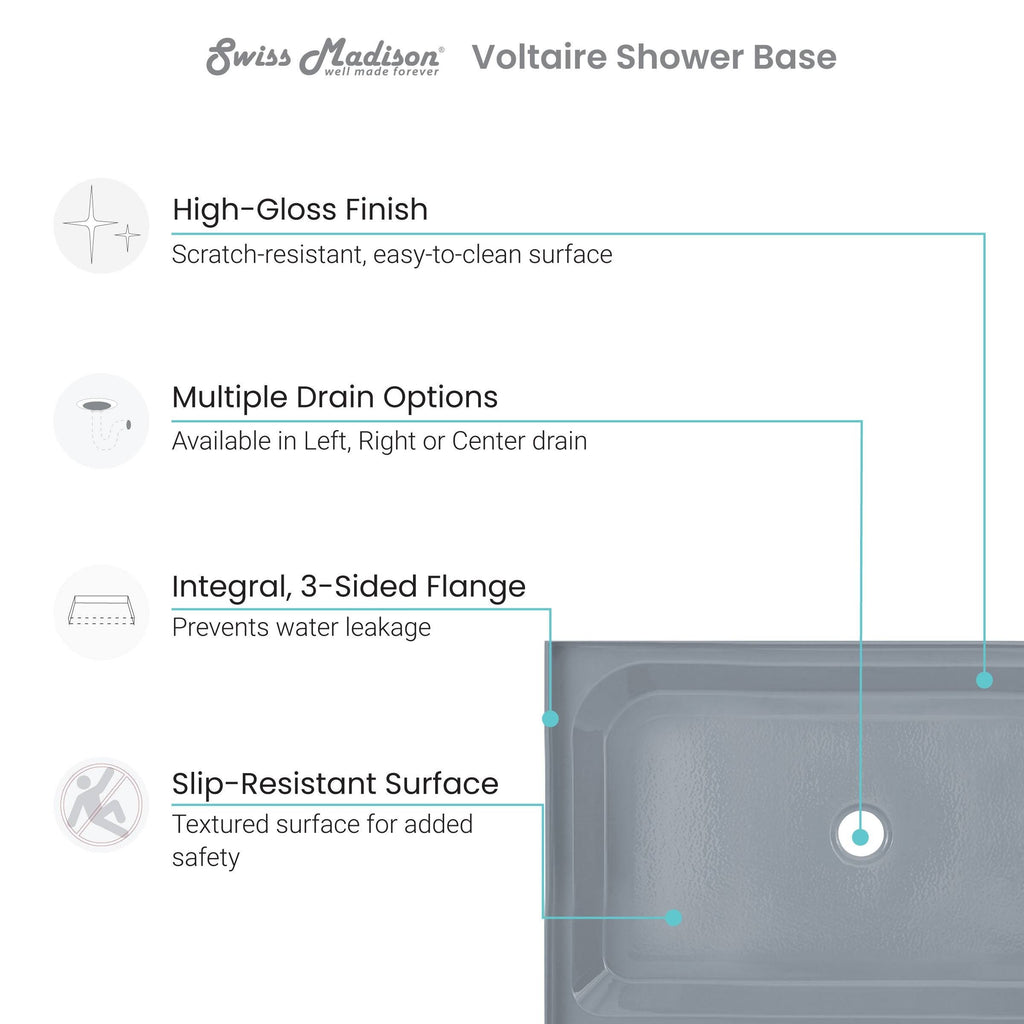 Gray Single Shower Base K768