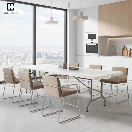 White Foldable Utility Bi-Fold Table X19844