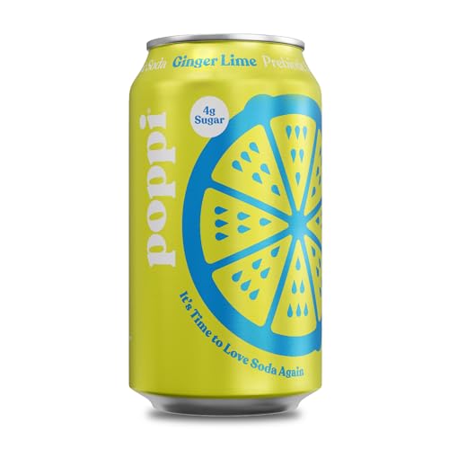 Ginger Lime Prebiotic Soda, 12 Fl Oz Can R888492