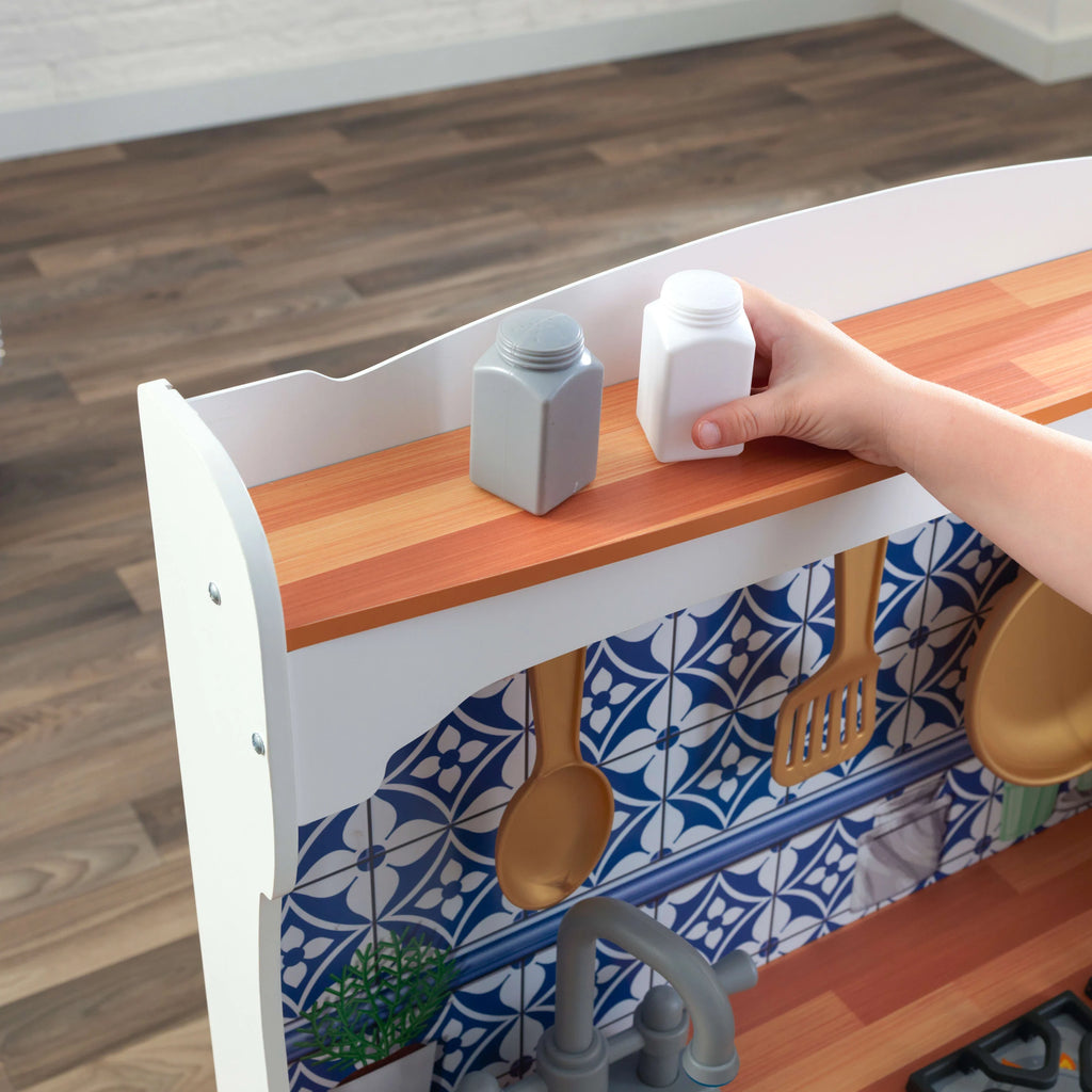 Magnetic Play Kitchen with Sink, Ice Maker & 9 Accessories E600486