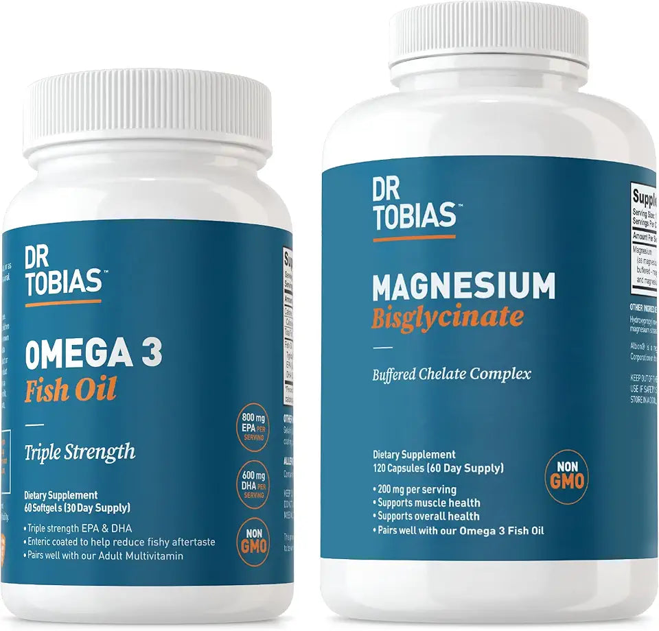 Omega 3 Fish Oil & Magnesium Bisglycinate Supplements G912678