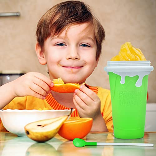 Blue Double Layers Silicone Slushy Cup Maker 500ml L4055