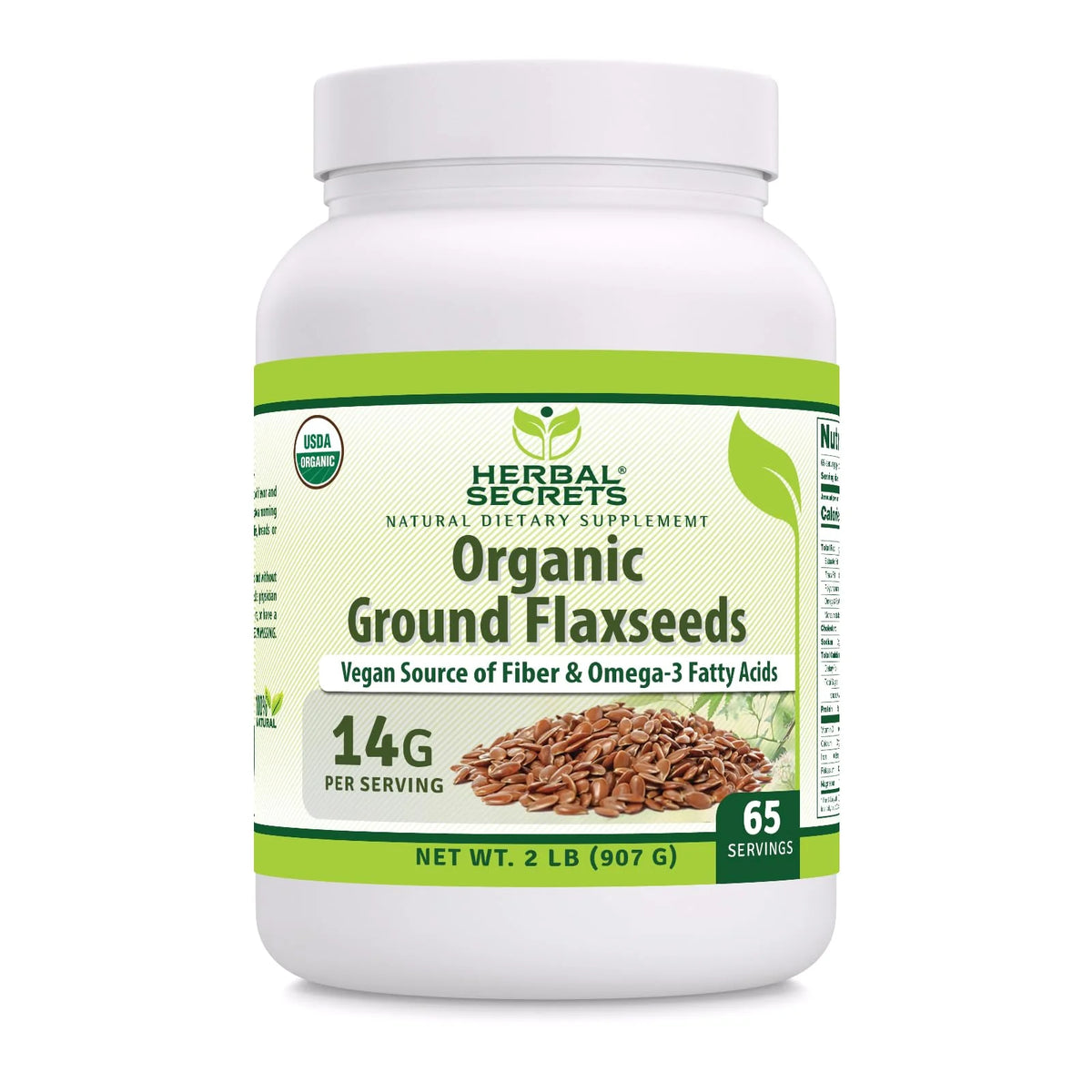 USDA Organic Ground Flaxseeds 2 Lb Powder W310