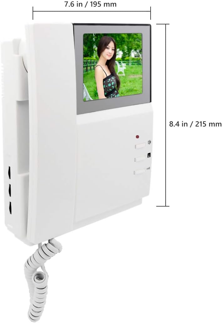 4.3 Inches Wired Video Door Phone System with LCD Monitor, IR Night Vision, Pack of 2 W893