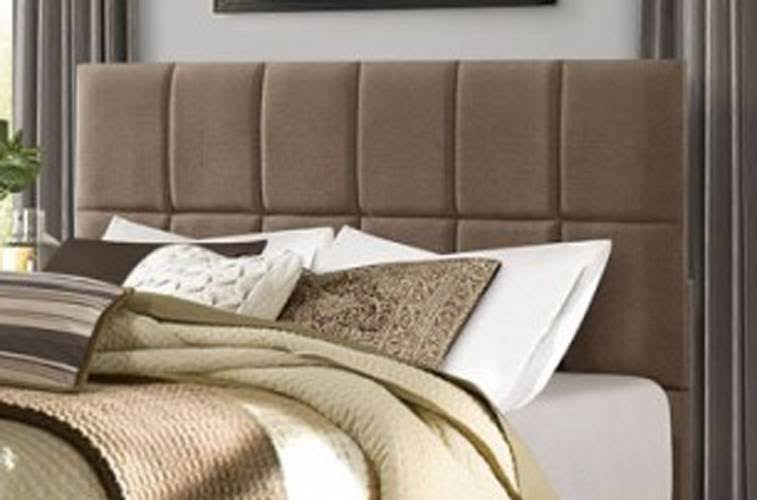 Brown Fabric Queen/Full Headboard N237309