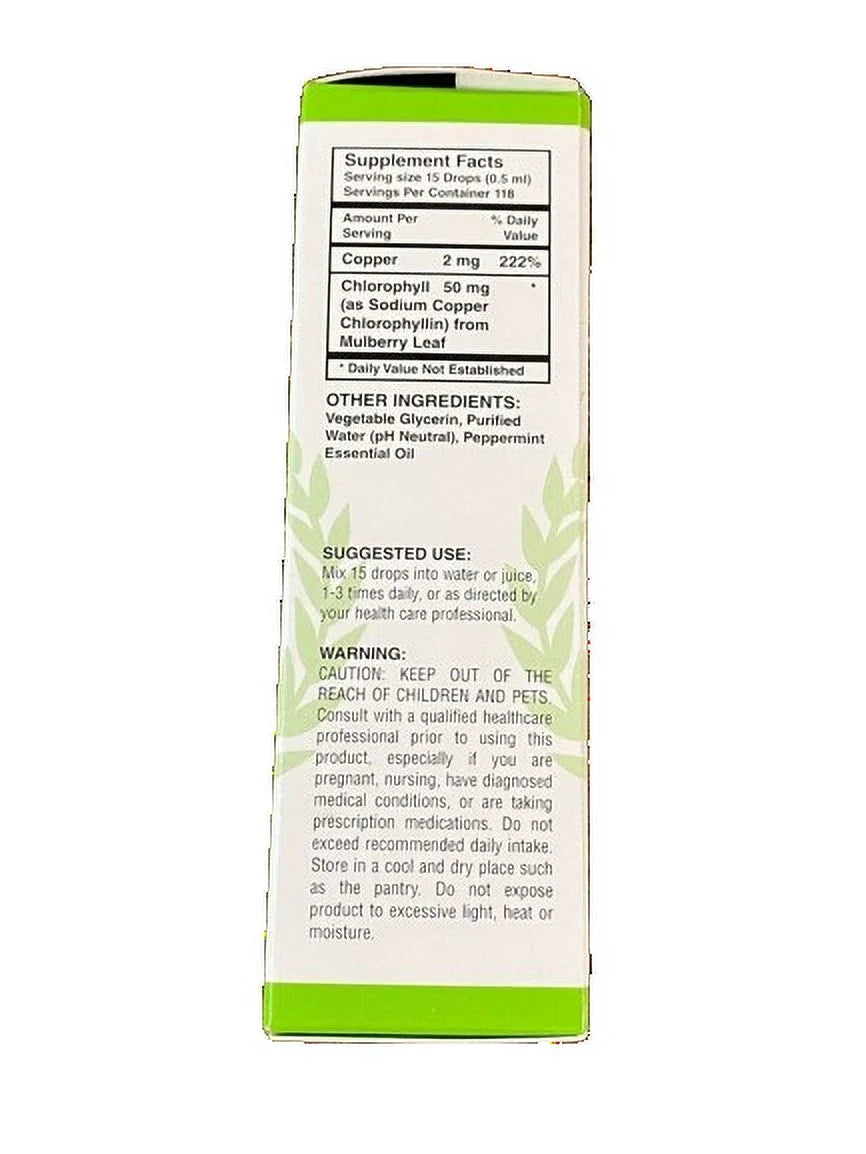 2 Fl oz Liquid Chlorophyll Herbal Supplement L93315