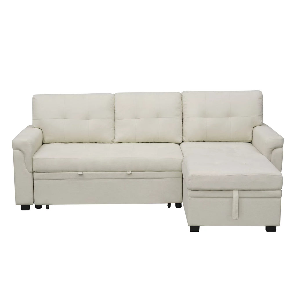 Reversible Sleeper Sectional Sofa with Storage Chaise N3692