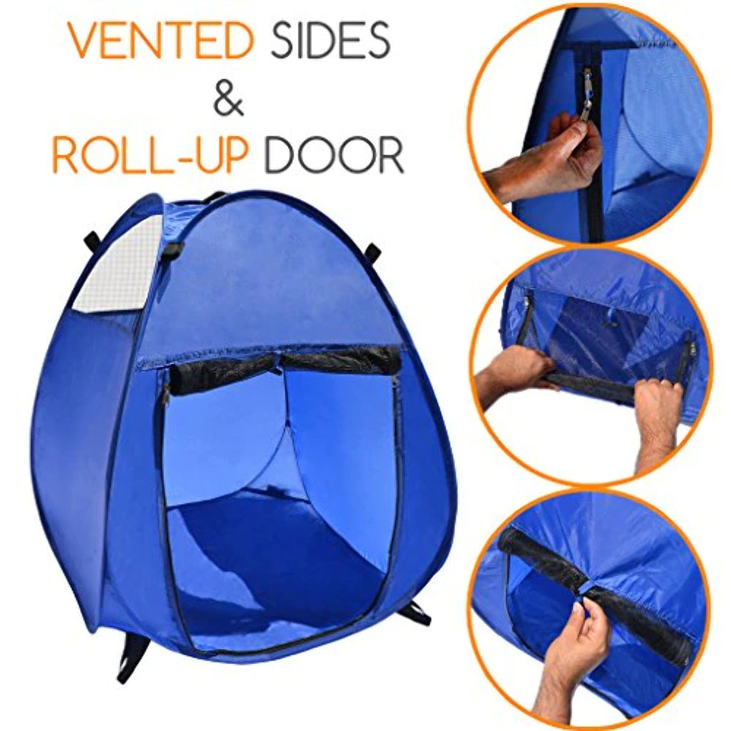Pop Up Pet House with 3 Net Windows and Zipper Door O934724