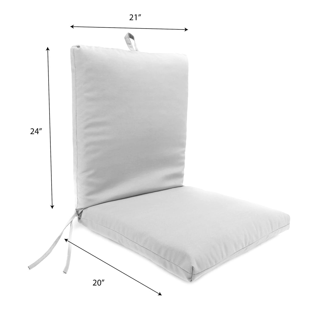 Dill Green Rectangular Outdoor Chair Cushion with Ties G500319