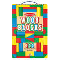 100 Pieces Painted Wood Blocks Set W965600