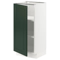 White Bodbyn Dark Green Base Cabinet with Shelves V5039