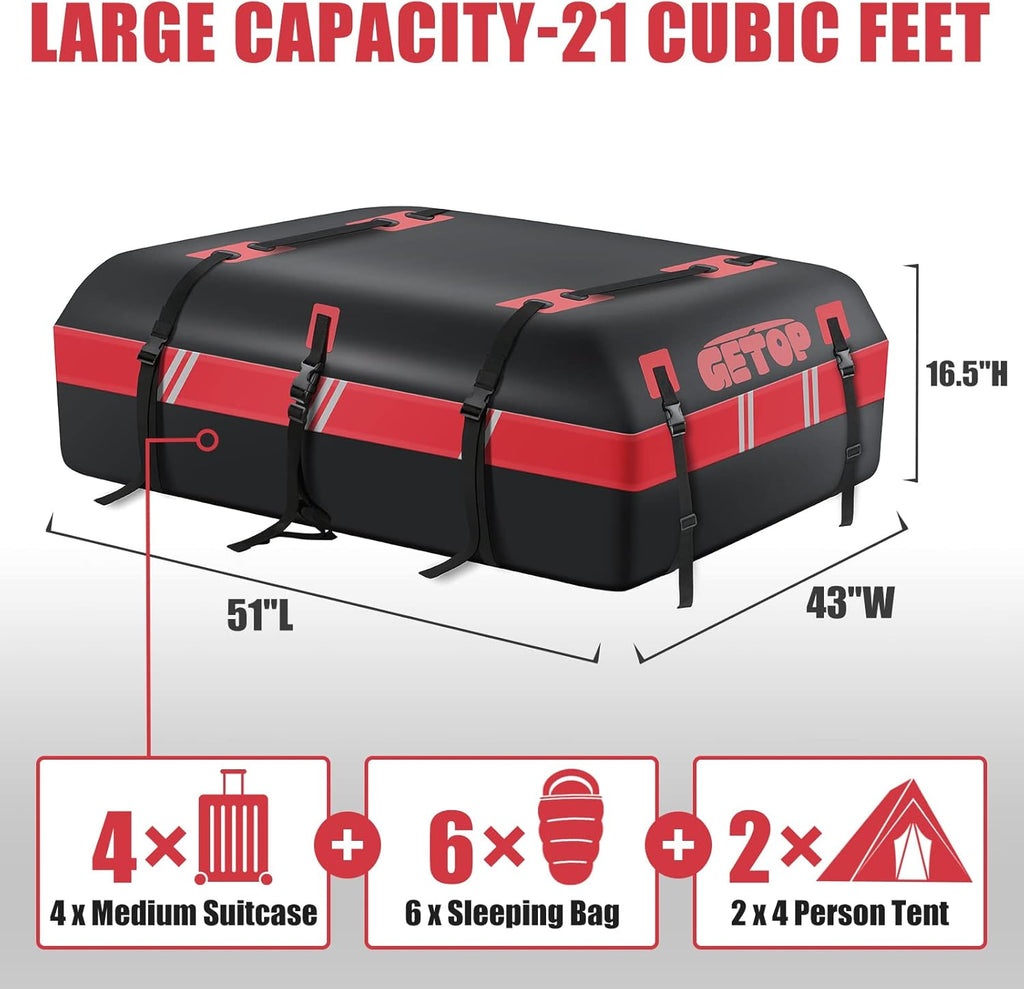 21 Cubic Feet Waterproof Rooftop Cargo Carrier Bag N175