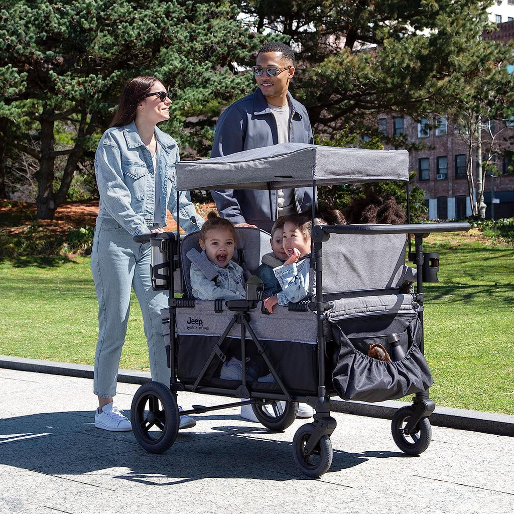 Grey 4 Seater Stroller Wagon V6810