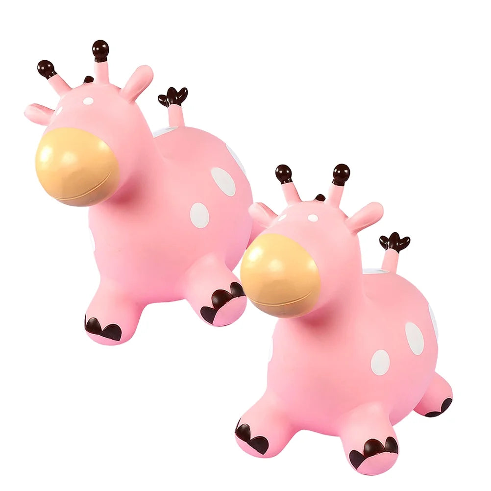 Inflatable Bouncing Horse Toy with Air Pump (Pink) P279103