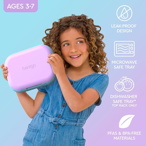 Kids Leak-Proof 4-Compartment Bento Lunch Box with Built-In Ice Pack L40750