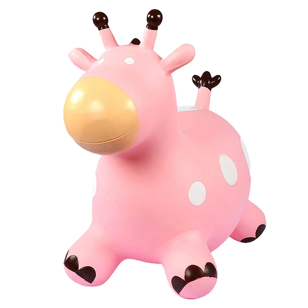 Inflatable Bouncing Horse Toy with Air Pump (Pink) P279103