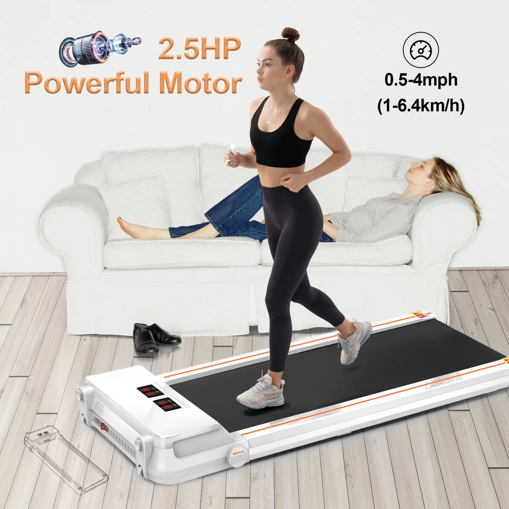 White Slim Under Desk Treadmill X856217