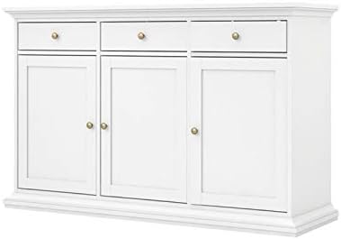 White 3 Door 3 Drawer Sideboard Cabinet S92492