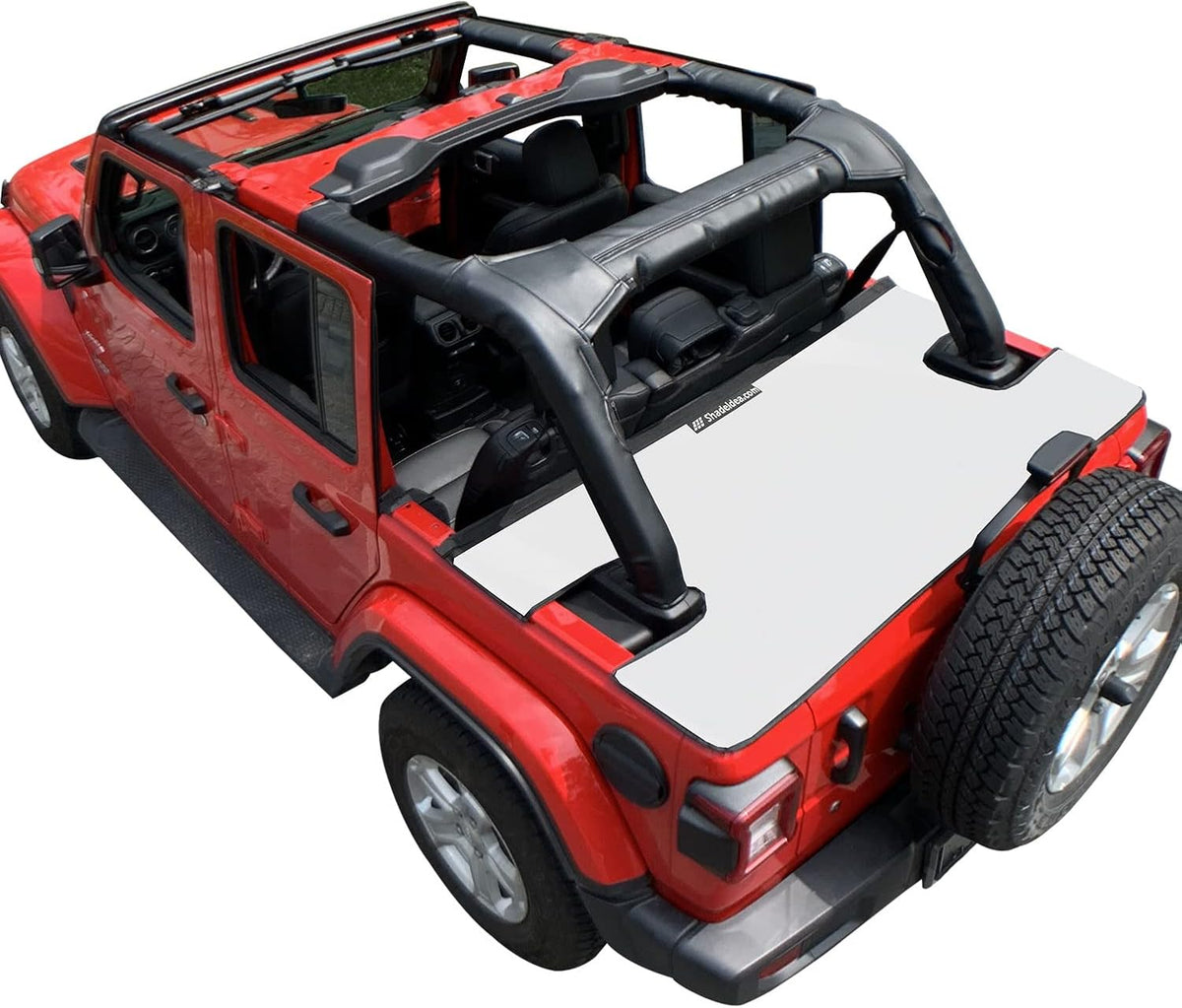 Black Vinyl Tonneau Cover for Jeep Wrangler JLU 4 Door T9531