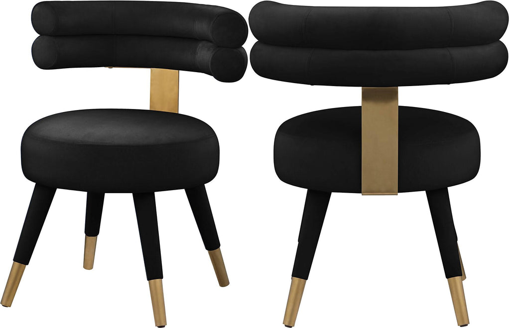 Black Velvet Dining Chair (Set of 2) O9057