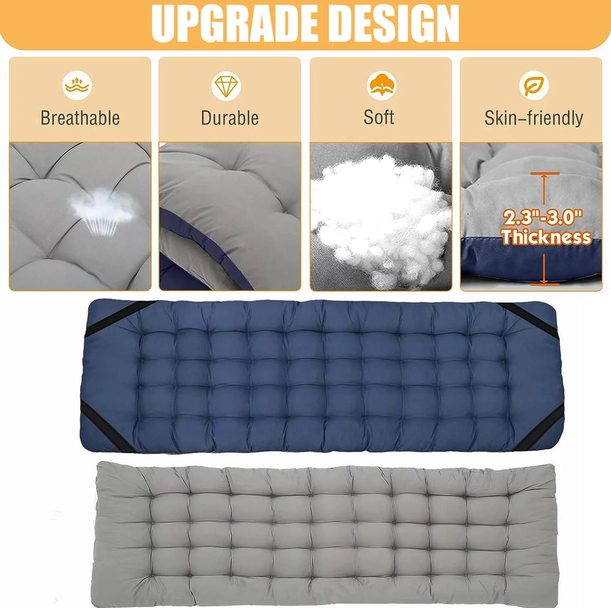 2 Pack Portable Folding Camping Cot with Mattress Z413603