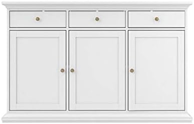 White 3 Door 3 Drawer Sideboard Cabinet S92492