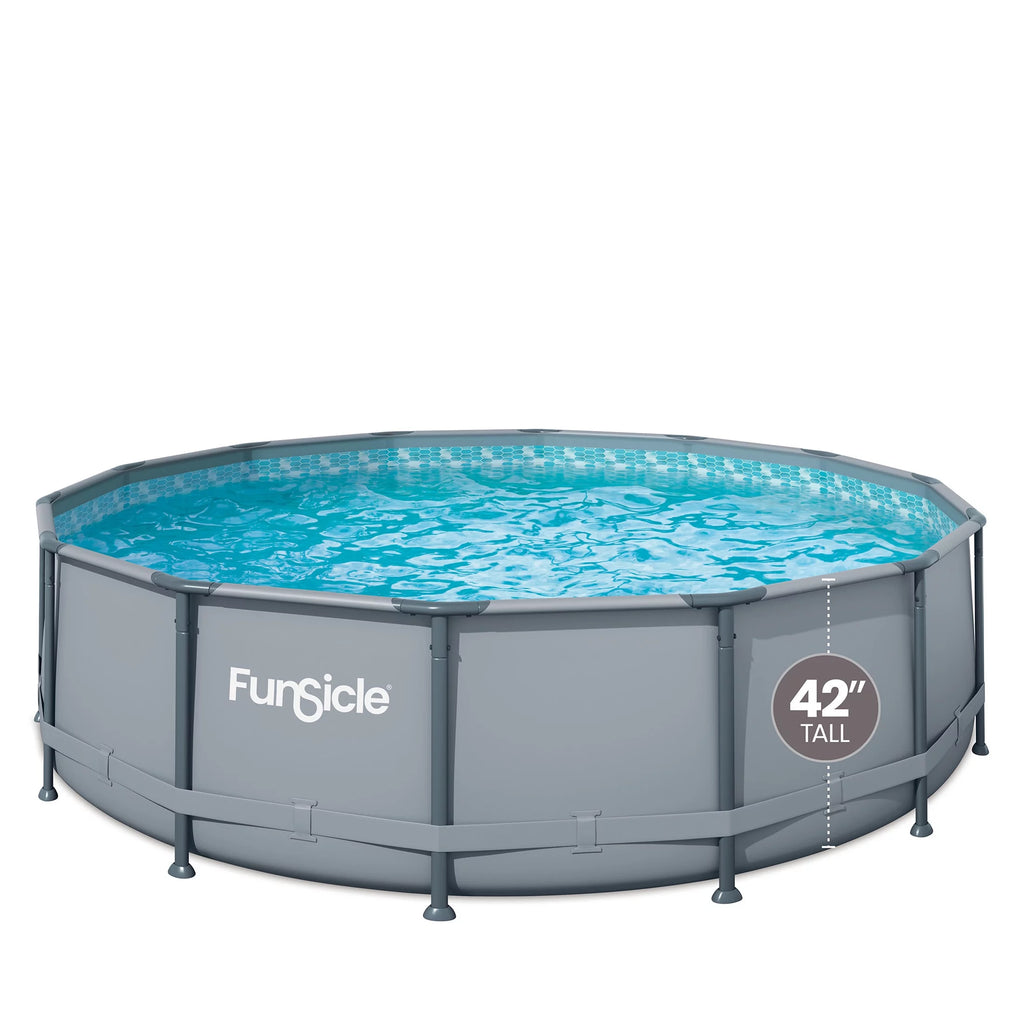 14 ft Round Metal Frame Above Ground Swimming Pool S7777