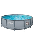 14 ft Round Metal Frame Above Ground Swimming Pool S7777