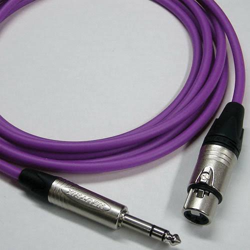 Purple XLR Female to 1/4 TRS Male Cable 30.5 M J4242
