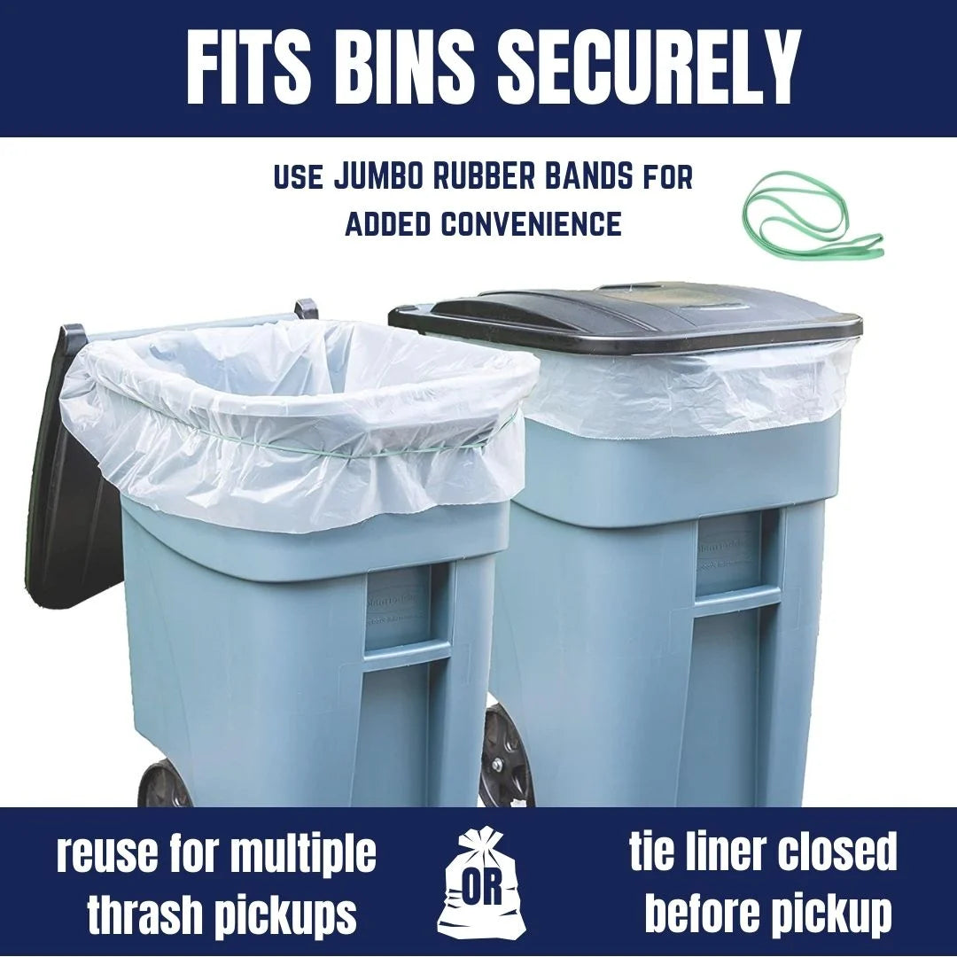 Black 64 Gallon Trash Bags, 50 Count B186