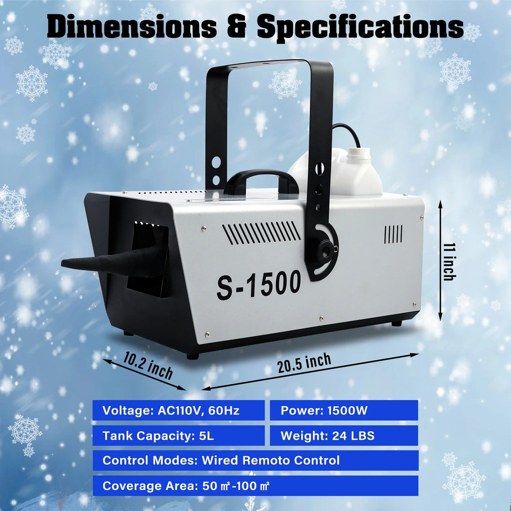 1500W Snow Machine Snowflake Maker with Wireless Remote R306