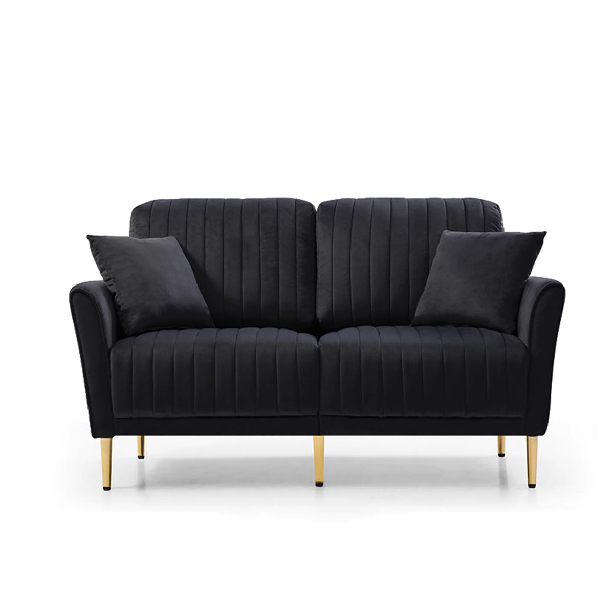 Black Velvet Loveseat R14771