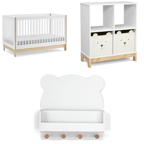 Bianca White Natural 4-in-1 Convertible Crib Y979