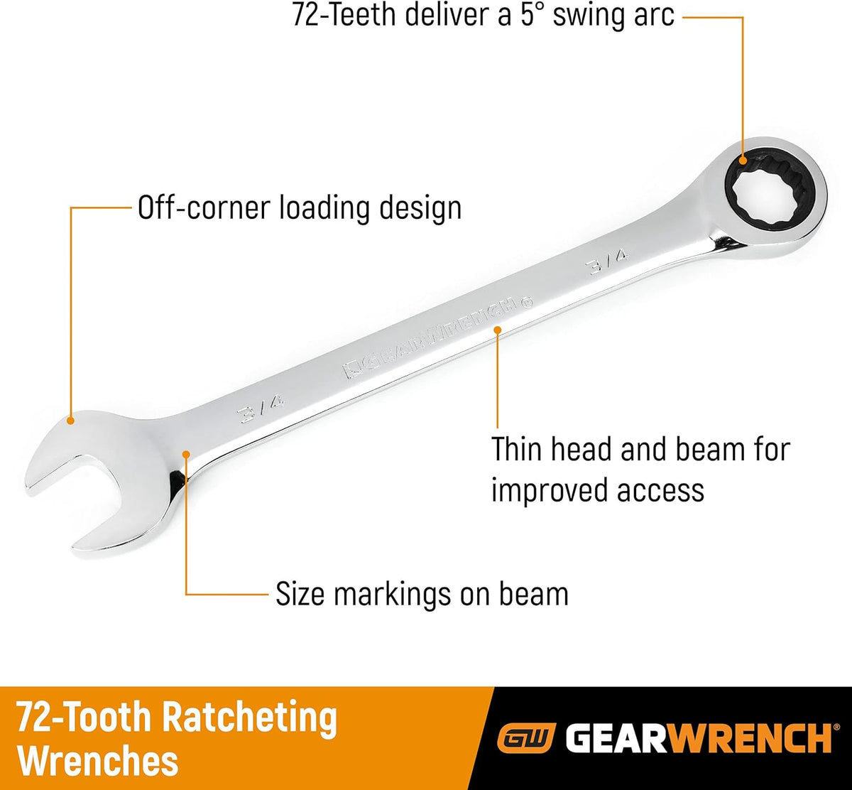 Ratcheting Combination SAE/Metric Wrench Set 10 Pc., 12 Point U319914