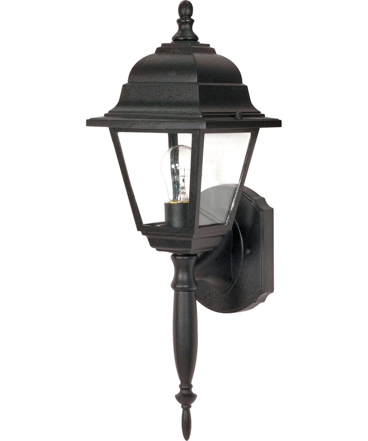 1-Light Textured Black Wall Lantern J311550